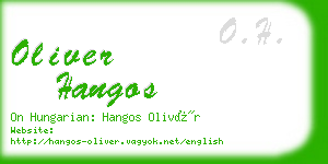 oliver hangos business card